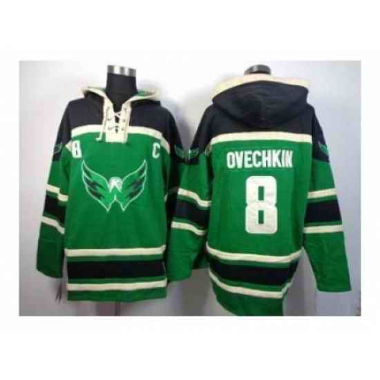 NHL Jerseys Washington Capitals #8 Alex ovechkin green[pullover hooded sweatshirt patch c]